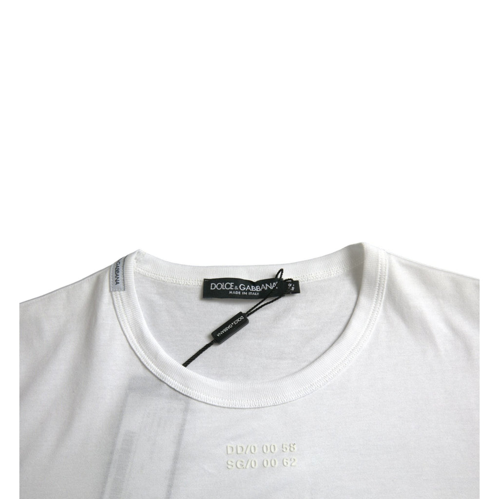 Dolce & Gabbana White Cotton Pocket Short Sleeves T-shirt