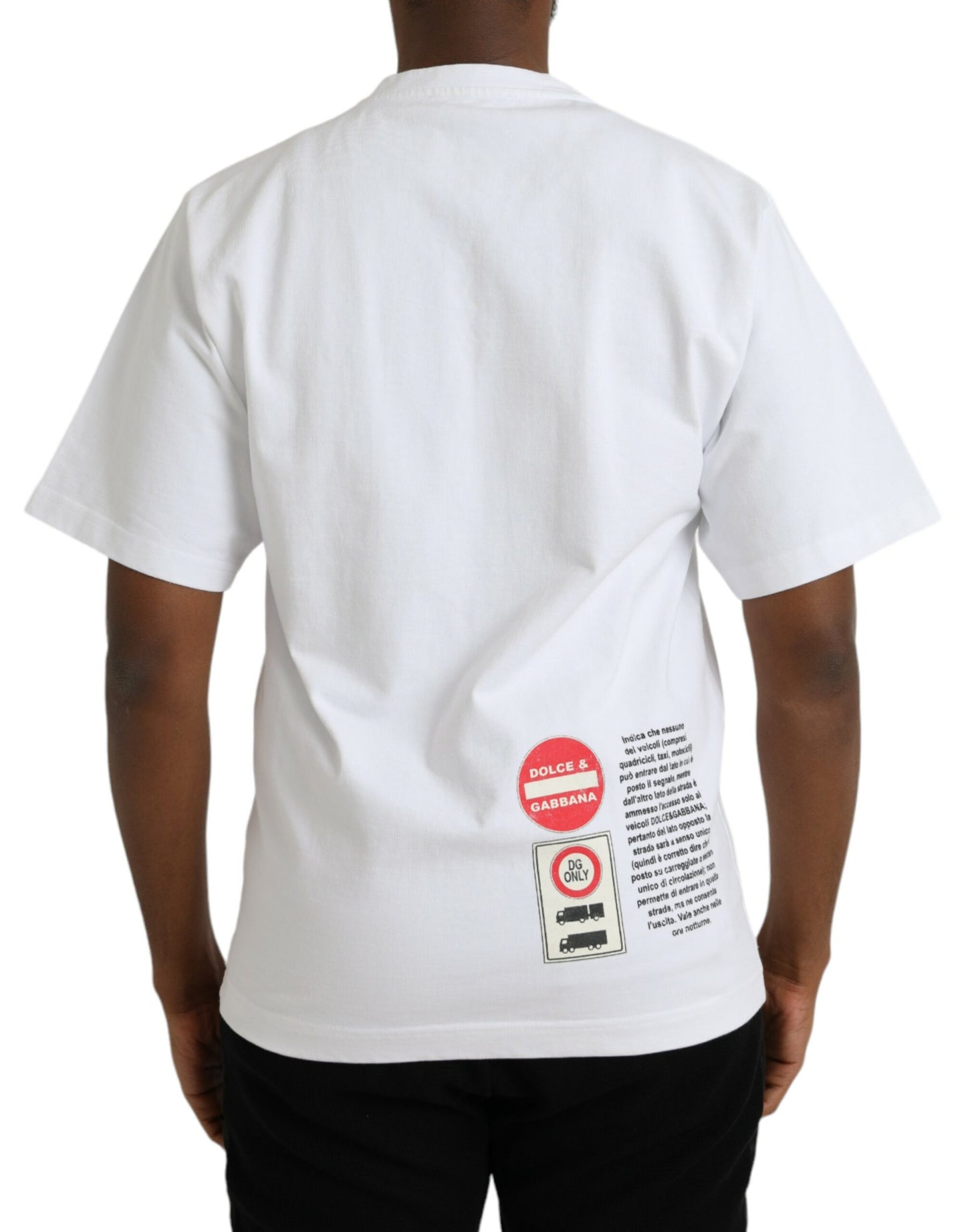 Dolce & Gabbana White Amor Heart Cotton Crewneck Short Sleeve T-shirt Dolce & Gabbana