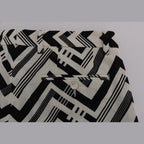 Dolce & Gabbana White Black Striped Cotton Linen Shorts