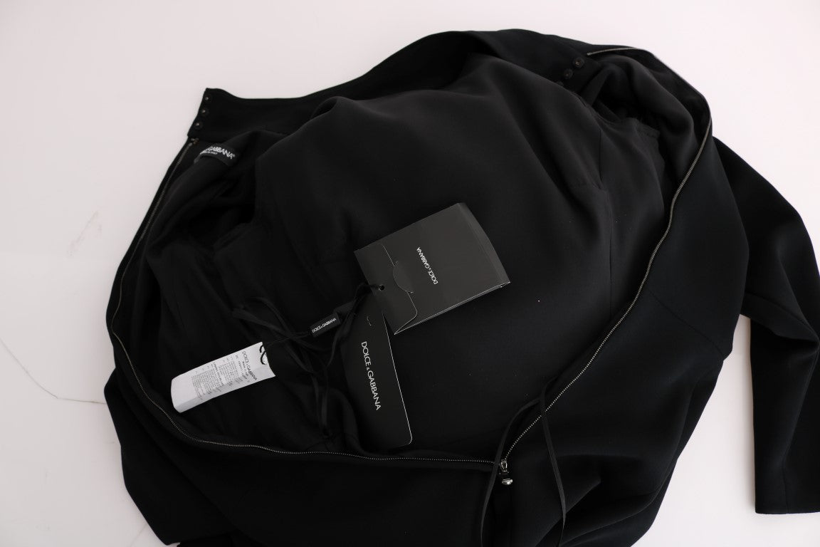 Dolce & Gabbana Black Stretch Long Gown Sheath Dress Dolce & Gabbana