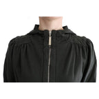 Exte Gray Top Hooded Cotton Zipper Sweater