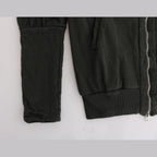 Exte Gray Top Hooded Cotton Zipper Sweater