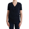 MARGHI LO' Blue 100% Lana Wool Blouse Top