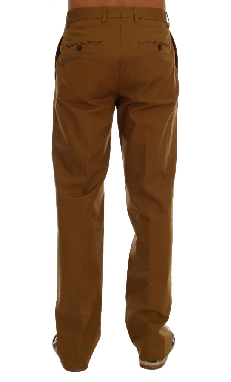 Dolce & Gabbana Brown Stretch Cotton Pants Dolce & Gabbana