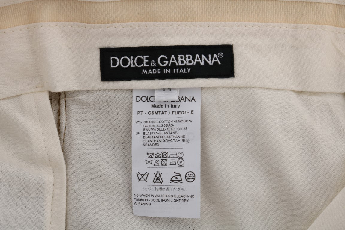 Dolce & Gabbana Brown Stretch Cotton Pants Dolce & Gabbana