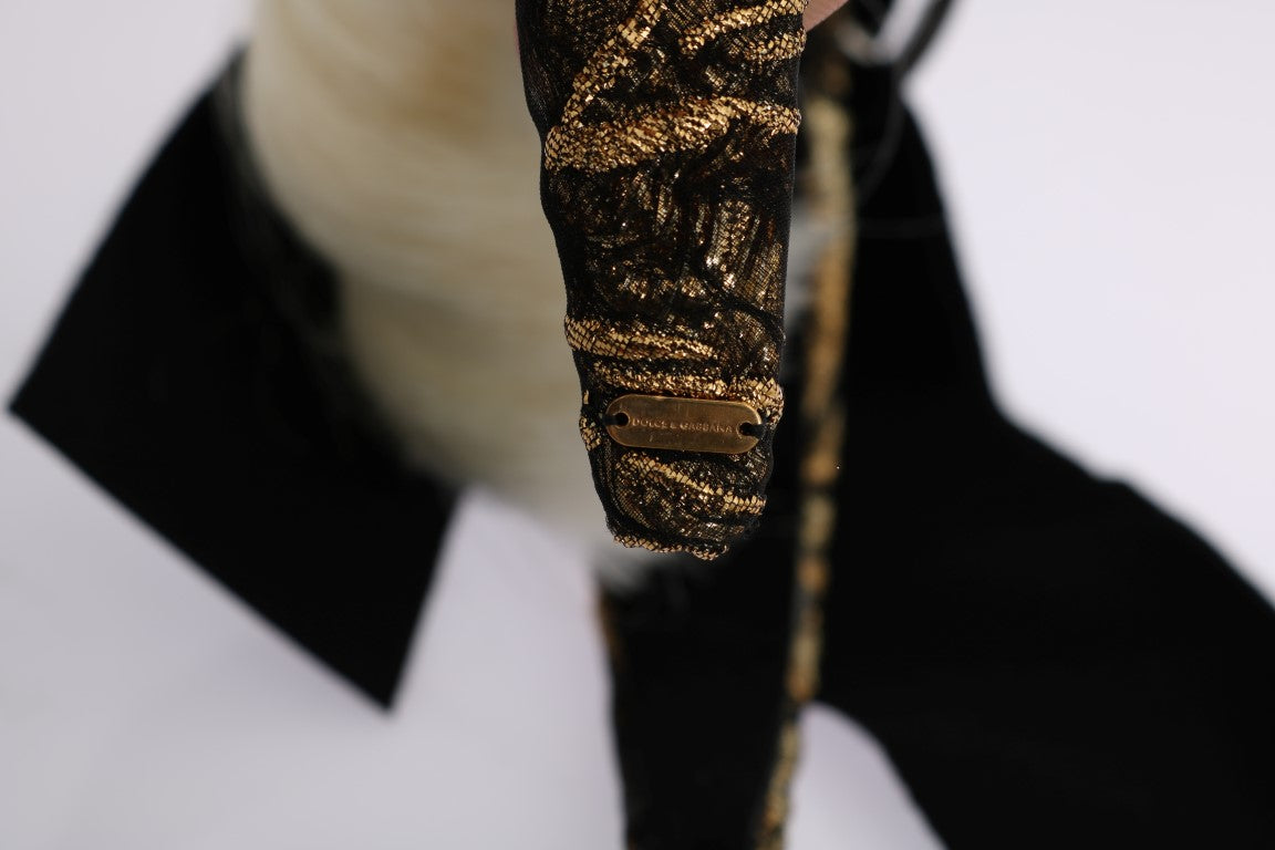 Dolce & Gabbana Black Crystal White Diadem Headband Dolce & Gabbana