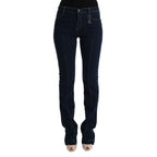 Costume National Blue Cotton Bootcut Flared Jeans
