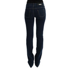 Costume National Blue Cotton Bootcut Flared Jeans
