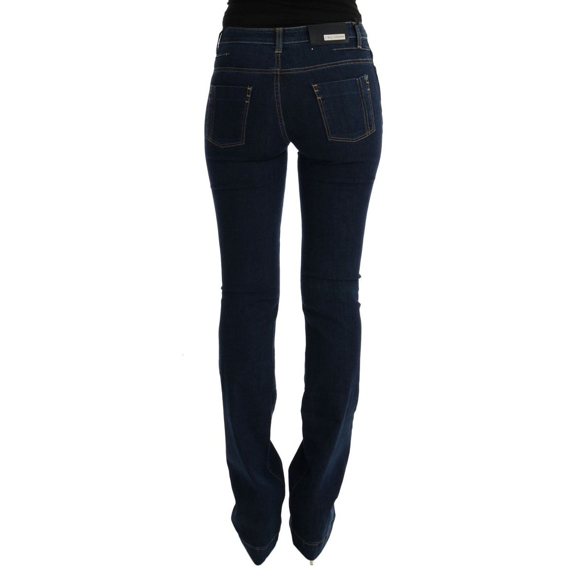 Costume National Blue Cotton Bootcut Flared Jeans