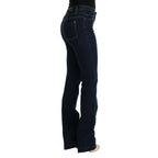 Costume National Blue Cotton Bootcut Flared Jeans