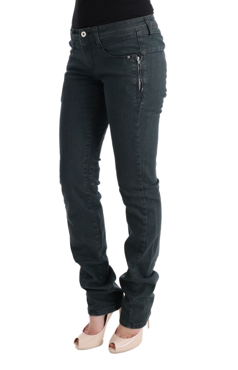 Costume National Gray Cotton Superslim Denim Jeans Costume National