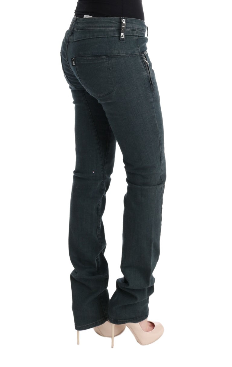 Costume National Gray Cotton Superslim Denim Jeans Costume National
