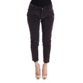 Ermanno Scervino Brown Cotton Cropped Casual Pants