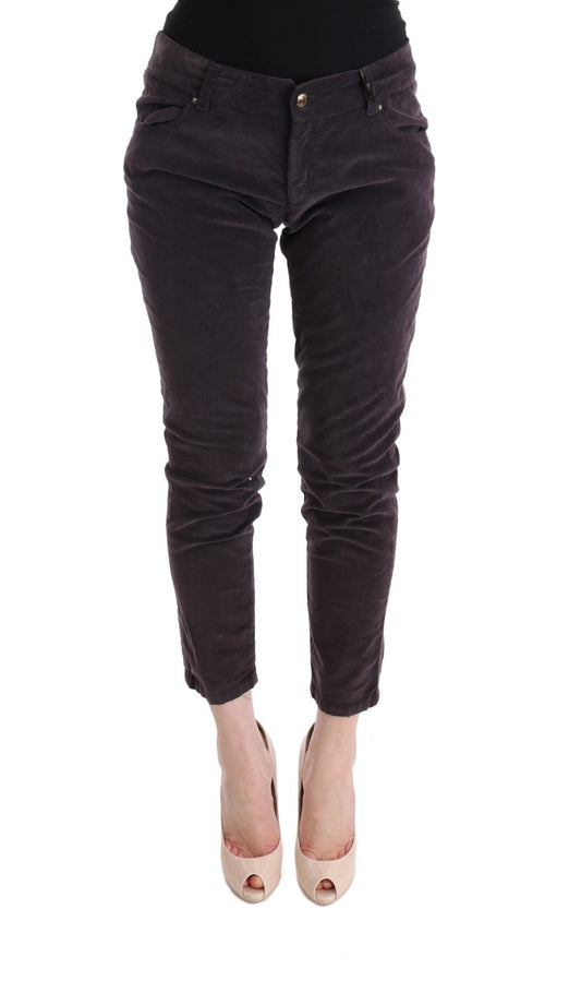 Ermanno Scervino Brown Cotton Cropped Casual Pants Ermanno Scervino