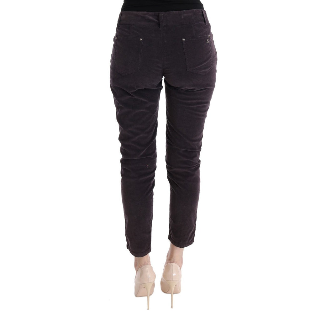 Ermanno Scervino Brown Cotton Cropped Casual Pants