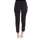 Ermanno Scervino Brown Cotton Cropped Casual Pants