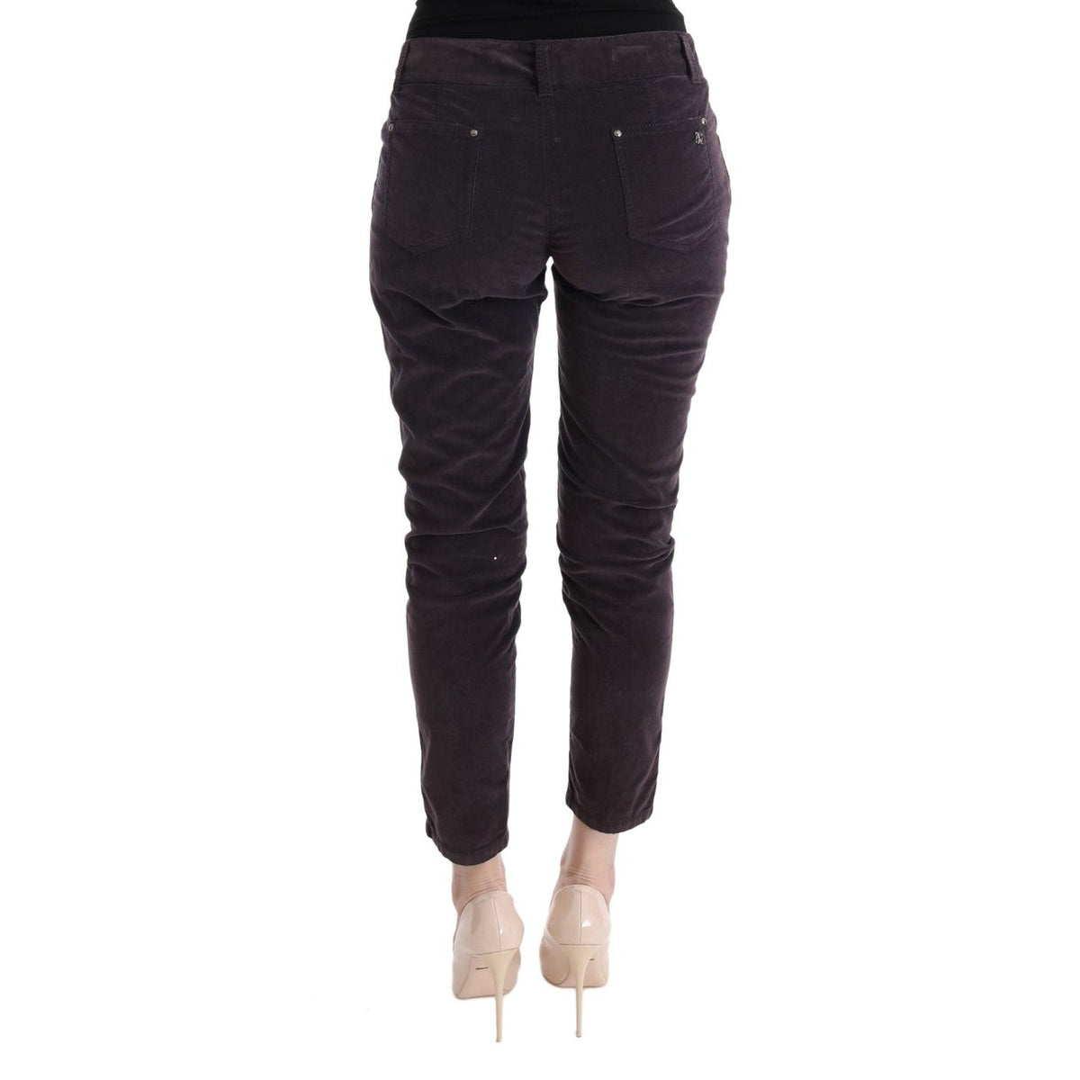 Ermanno Scervino Brown Cotton Cropped Casual Pants