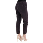 Ermanno Scervino Brown Cotton Cropped Casual Pants