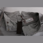 Ermanno Scervino Gray Silk Cropped Casual Pants