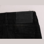 Acht Black Denim Cotton Bottoms Slim Fit Jeans