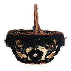 Dolce & Gabbana Beige Straw Snakeskin Pom Pom Crystal AGNESE Bag