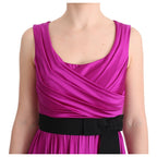 Dolce & Gabbana Pink Silk Stretch Shift Long Dress