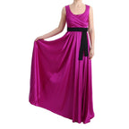 Dolce & Gabbana Pink Silk Stretch Shift Long Dress