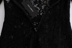 Dolce & Gabbana black floral lace Chamomile Sicily dress with intricate lace details and floral pattern, elegant and stylish.