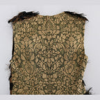 Dolce & Gabbana Black Silk Brown Fringes A-Line Dress