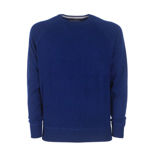 Emilio Romanelli Blue Cashmere Men Sweater Emilio Romanelli