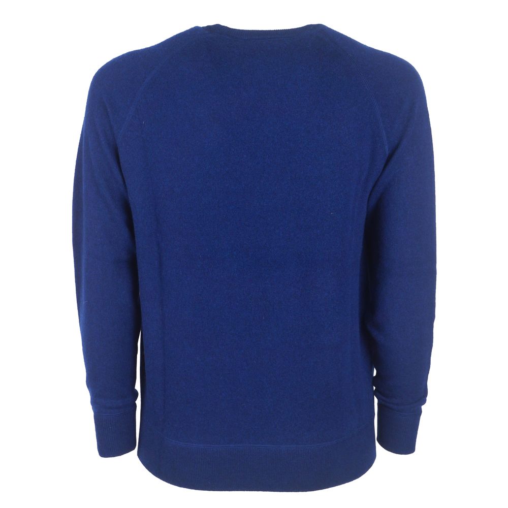 Emilio Romanelli Blue Cashmere Men Sweater Emilio Romanelli