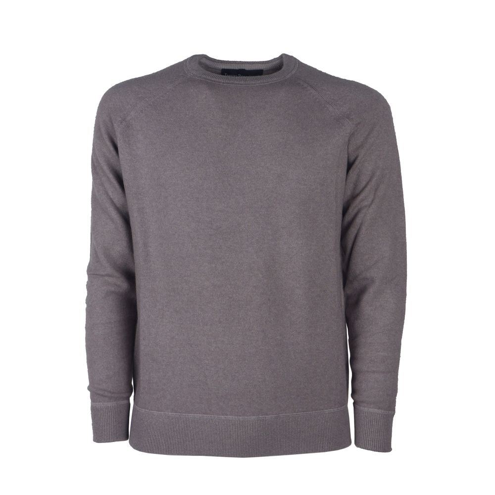Emilio Romanelli Gray Cashmere Men Sweater Emilio Romanelli
