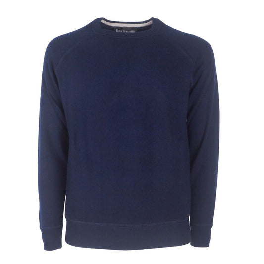 Emilio Romanelli Blue Cashmere Men Sweater Emilio Romanelli