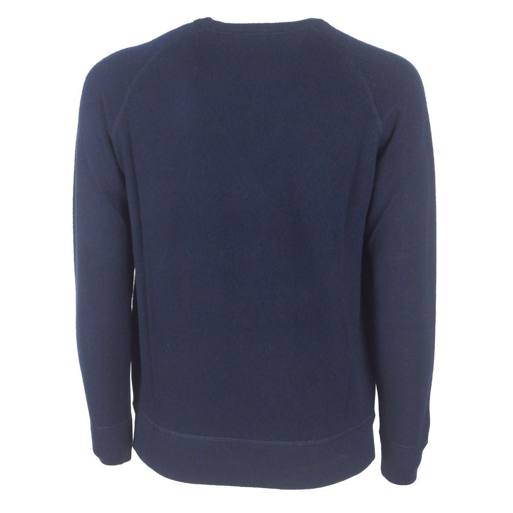 Emilio Romanelli Blue Cashmere Men Sweater Emilio Romanelli