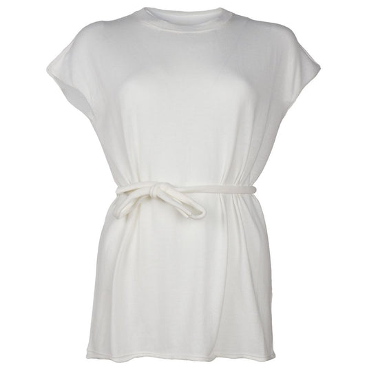 Alpha Studio White Cotton Dress Alpha Studio