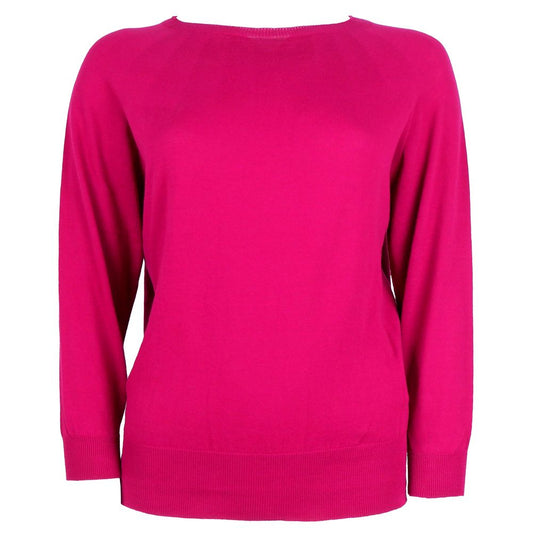 Alpha Studio Fuchsia Cotton Sweater Alpha Studio