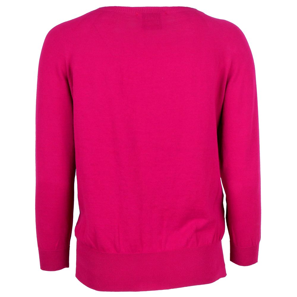Alpha Studio Fuchsia Cotton Sweater Alpha Studio