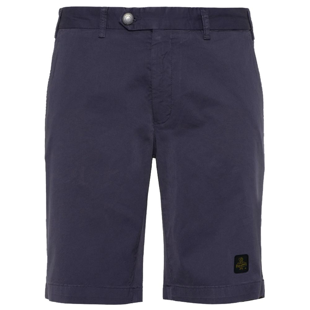 Refrigiwear Elegant Beige Bermuda Shorts with Logo Patch Refrigiwear