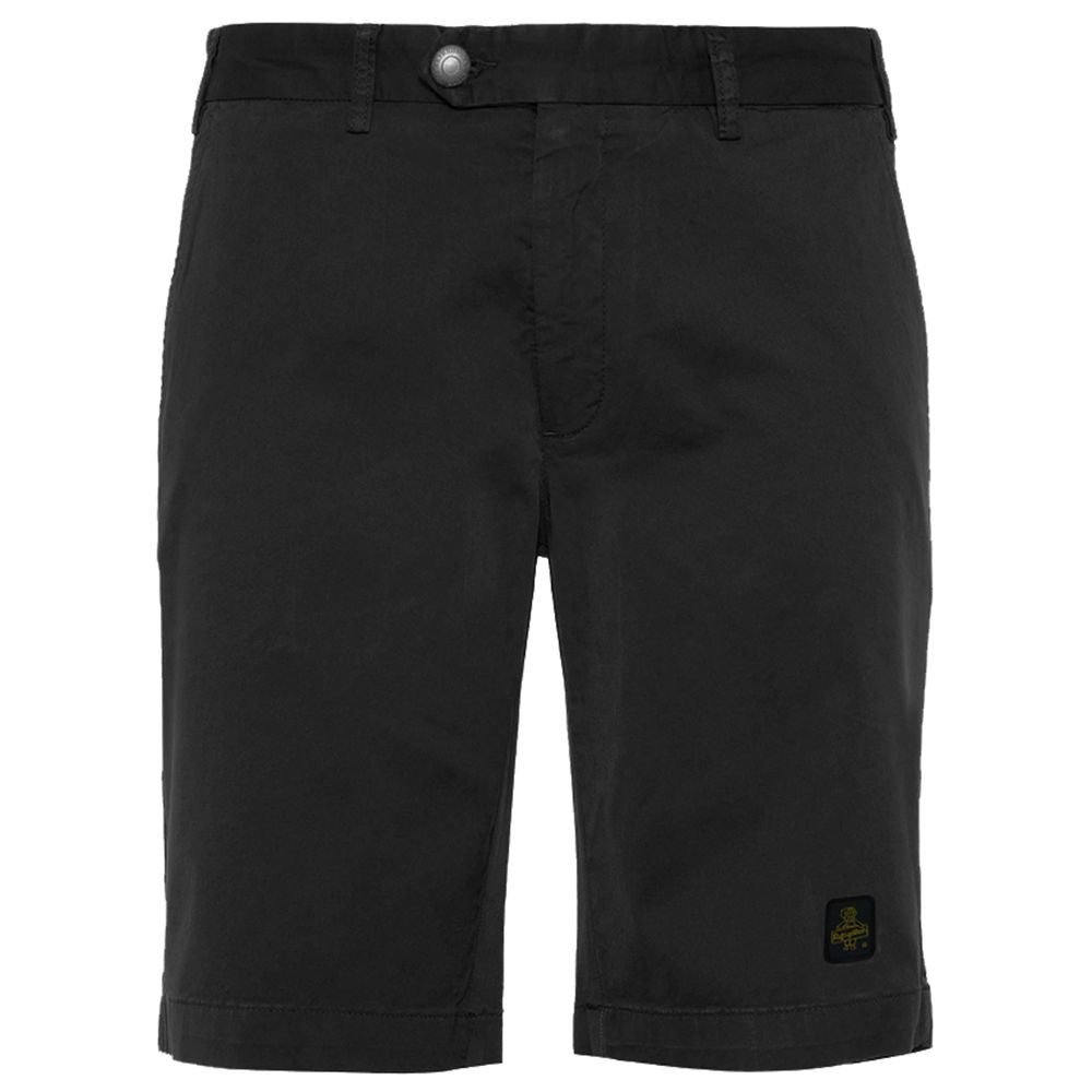 Refrigiwear Elegant Beige Bermuda Shorts with Logo Patch Refrigiwear