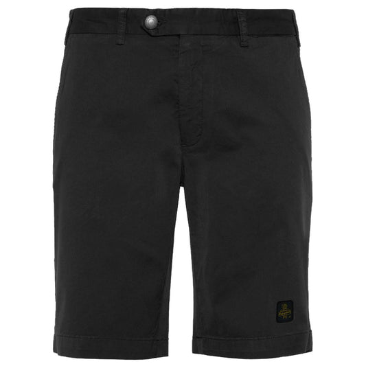 Refrigiwear Elegant Beige Bermuda Shorts with Logo Patch Refrigiwear