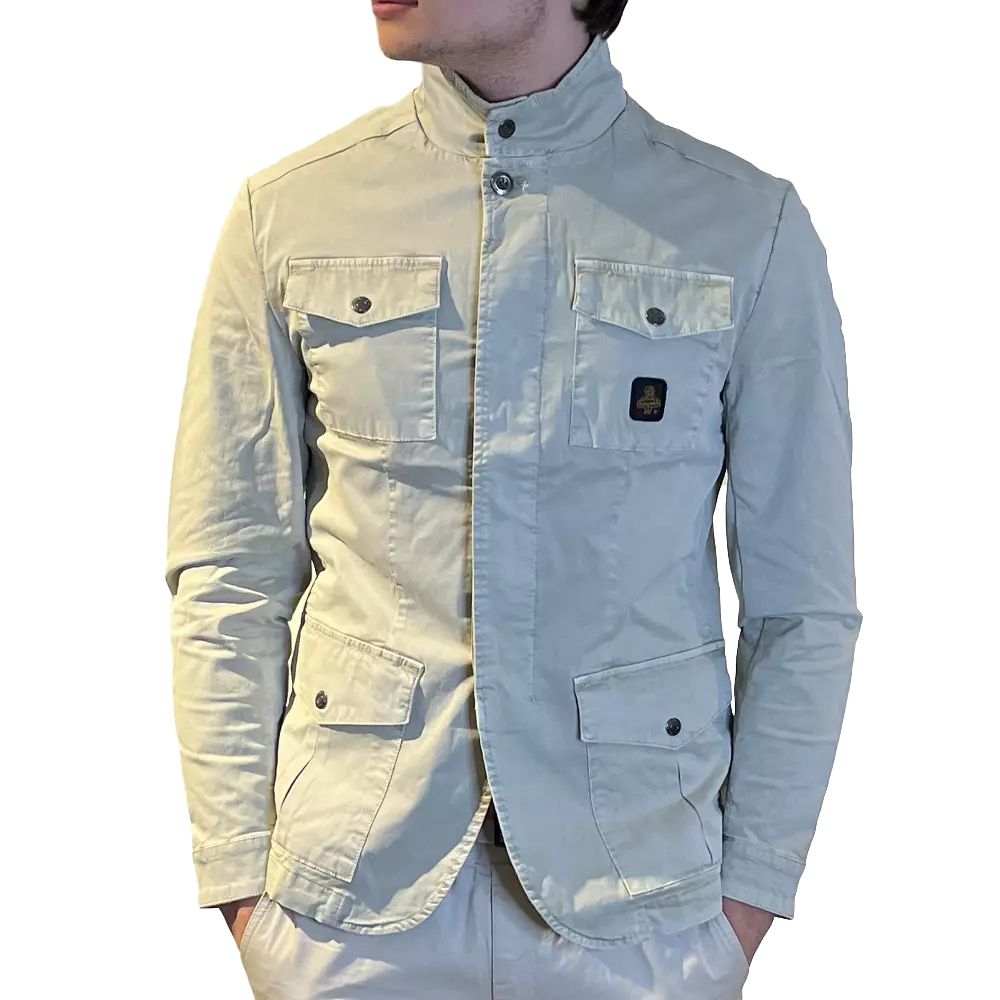 Refrigiwear Sleek Beige Four-Pocket Cotton Jacket Refrigiwear