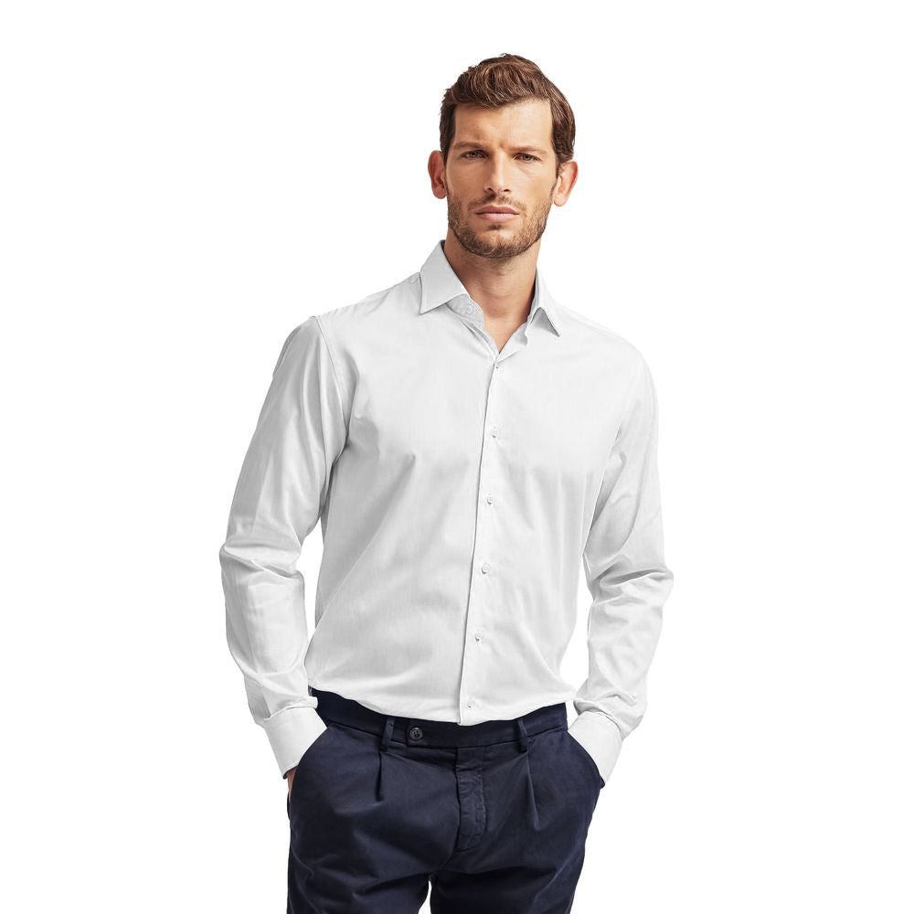 Ballantyne White Cotton Men's Dress Shirt