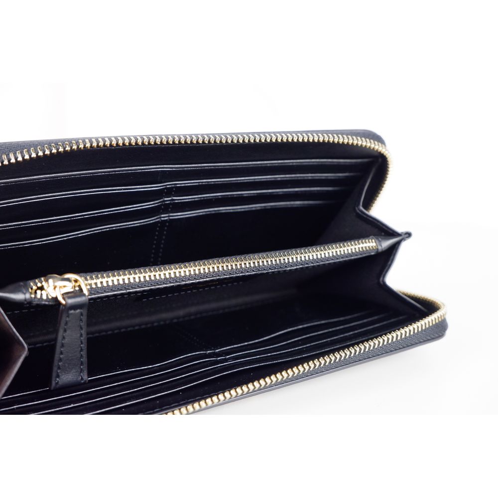 Ungaro Elegant Leather Zippered Wallet in Classic Black Ungaro