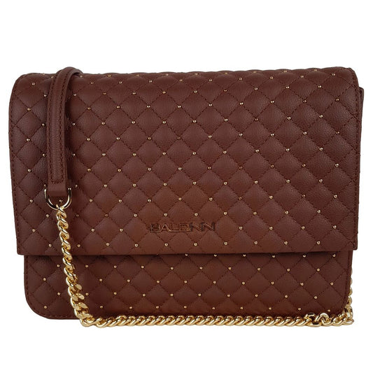 Baldinini Trend Brown Calfskin Women Crossbody Bag Baldinini Trend
