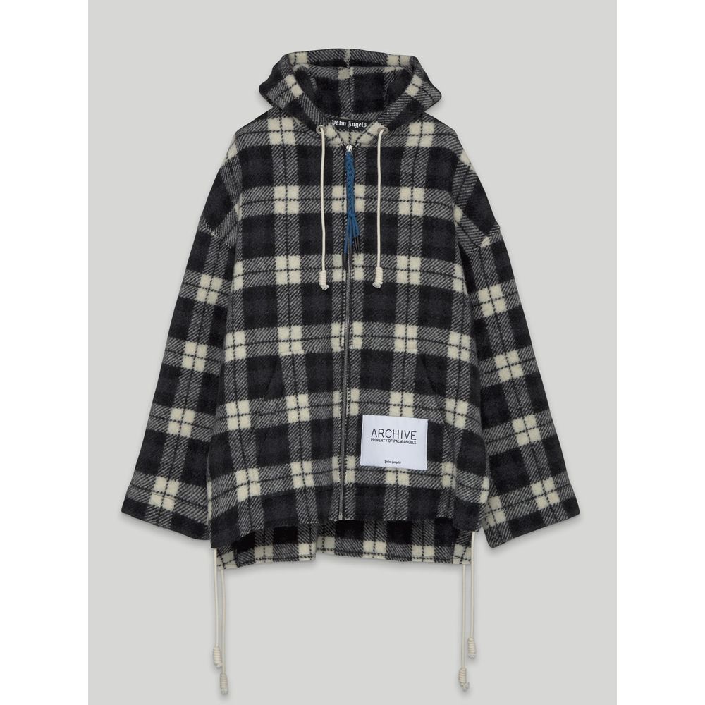 Palm Angels Black Cashmere Men Sweater Jacket Palm Angels