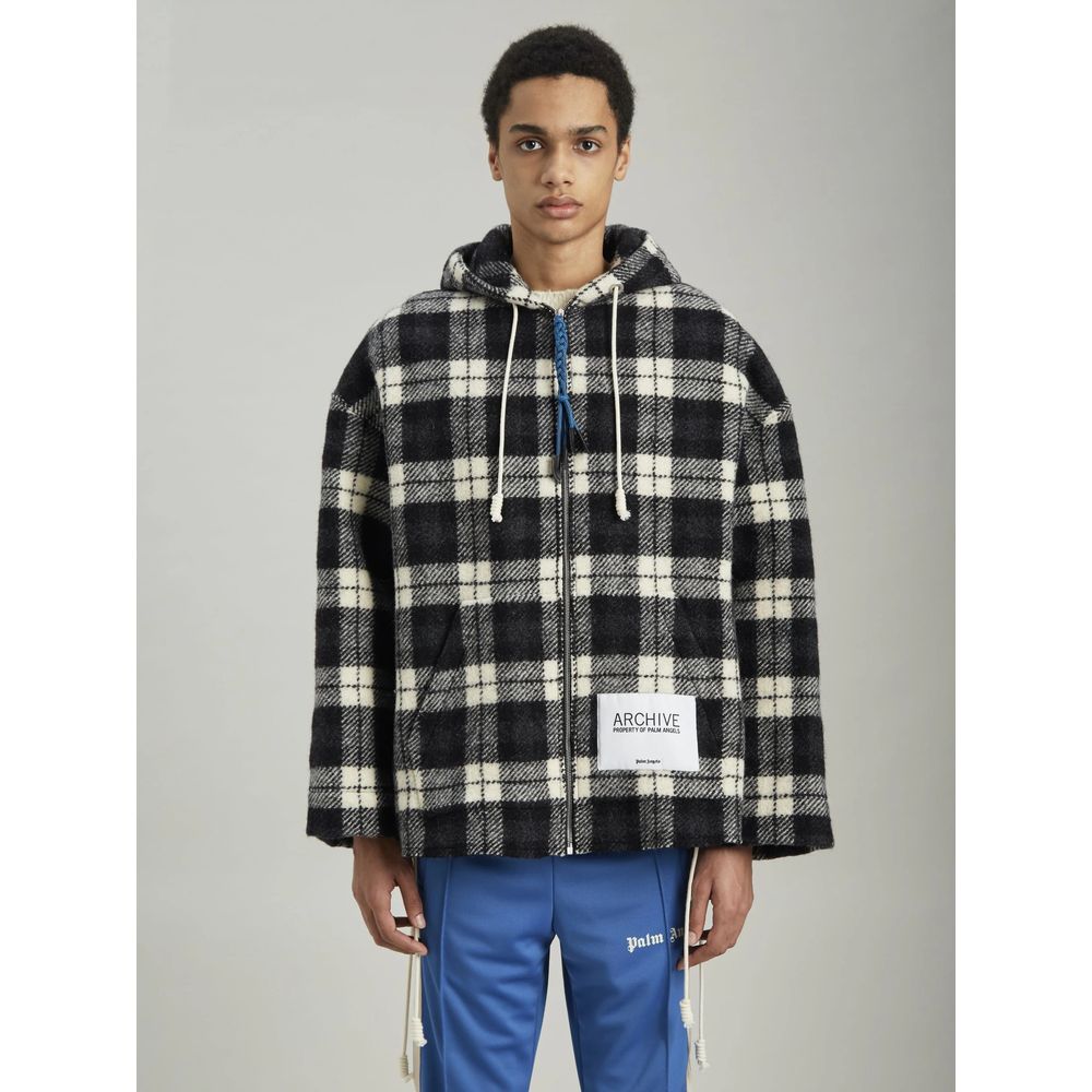 Palm Angels Black Cashmere Men Sweater Jacket Palm Angels