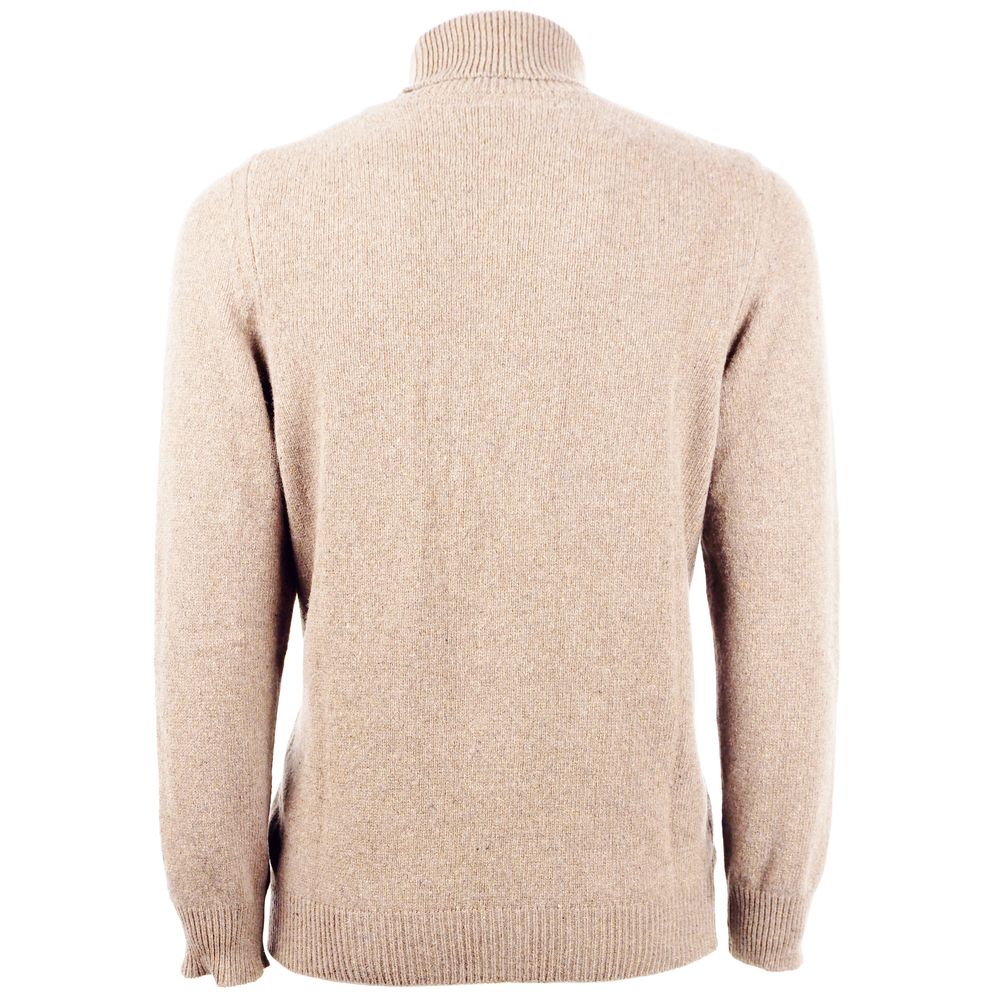 Emilio Romanelli Beige Cashmere Men Sweater Emilio Romanelli