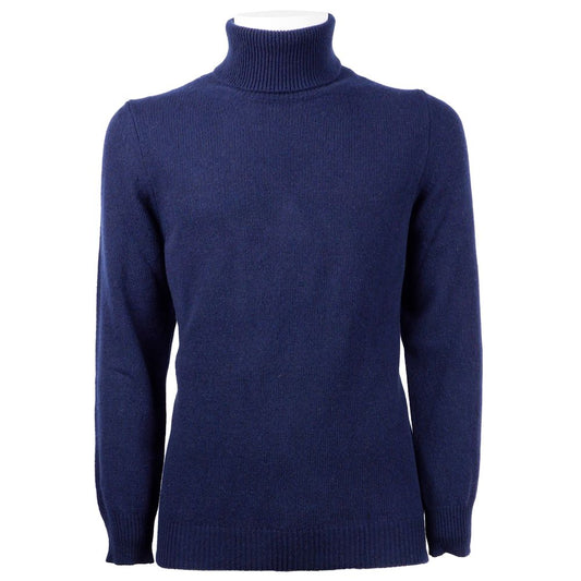 Emilio Romanelli Blue Cashmere Men Sweater Emilio Romanelli