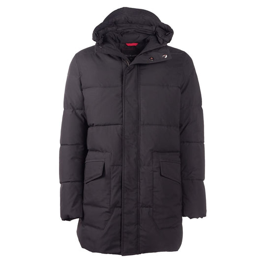 Emilio Romanelli Black Polyester Men Jacket Emilio Romanelli