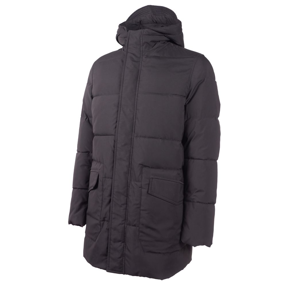 Emilio Romanelli Black Polyester Men Jacket Emilio Romanelli